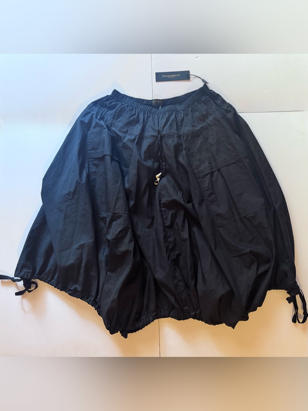 Donna Karan “Water Garden” Black A-Line Bubble Skirt in Size S NWT
